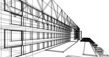 soyut mimari duvar kağıdı tasarımı, dijital konsept arkaplan