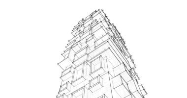 soyut mimari duvar kağıdı tasarımı, dijital konsept arkaplan