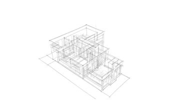 soyut mimari duvar kağıdı tasarımı, dijital konsept arkaplan