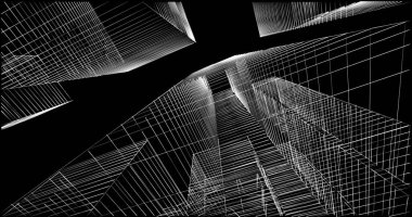 soyut mimari duvar kağıdı tasarımı, dijital konsept arkaplan