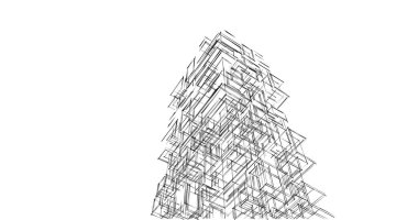 soyut mimari duvar kağıdı tasarımı, dijital konsept arkaplan