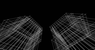 soyut mimari duvar kağıdı tasarımı, dijital konsept arkaplan