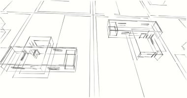 soyut mimari duvar kağıdı tasarımı, dijital konsept arkaplan