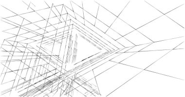 soyut mimari duvar kağıdı tasarımı, dijital konsept arkaplan