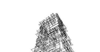 soyut mimari duvar kağıdı tasarımı, dijital konsept arkaplan