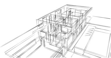 soyut mimari duvar kağıdı tasarımı, dijital konsept arkaplan