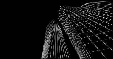 soyut mimari duvar kağıdı tasarımı, dijital konsept arkaplan