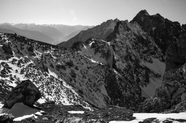 Dağların manzarası, doğa arkaplanı