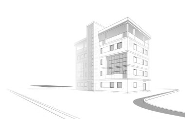 soyut mimari duvar kağıdı tasarımı, dijital konsept arkaplan