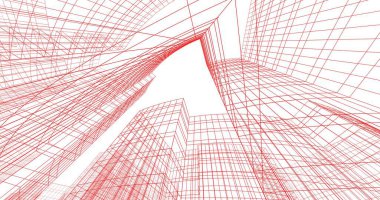 soyut mimari duvar kağıdı tasarımı, dijital konsept arkaplan