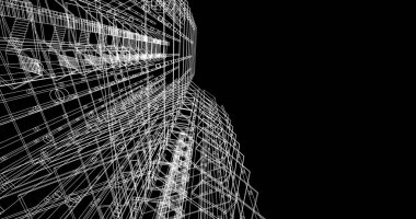 soyut mimari duvar kağıdı tasarımı, dijital konsept arkaplan