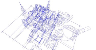 soyut mimari duvar kağıdı tasarımı, dijital konsept arkaplan