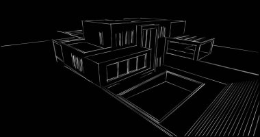 soyut mimari duvar kağıdı tasarımı, dijital konsept arkaplan