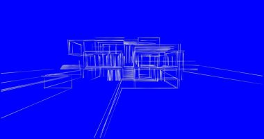 soyut mimari duvar kağıdı tasarımı, dijital konsept arkaplan