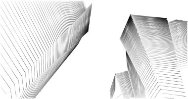 Arkaplanda mimari bina 3d illüstrasyon