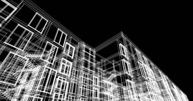 soyut mimari duvar kağıdı tasarımı, dijital konsept arkaplan