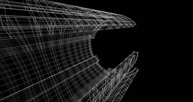 soyut mimari duvar kağıdı tasarımı, dijital konsept arkaplan