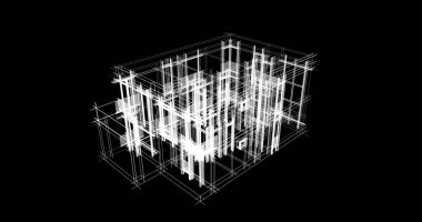 soyut mimari duvar kağıdı tasarımı, dijital konsept arkaplan