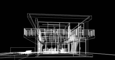 soyut mimari duvar kağıdı tasarımı, dijital konsept arkaplan