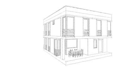 soyut mimari duvar kağıdı tasarımı, dijital konsept arkaplan