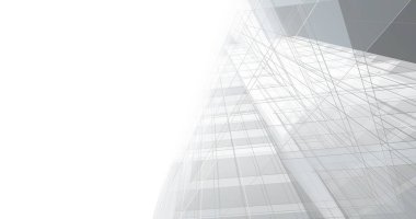 Mimari sanat konseptinde soyut çizgiler, minimum geometrik şekiller. 