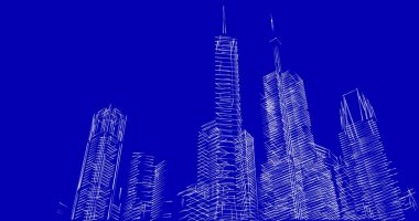 soyut mimari duvar kağıdı tasarımı, dijital konsept arkaplan