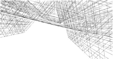soyut mimari duvar kağıdı tasarımı, dijital konsept arkaplan