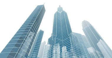 soyut mimari duvar kağıdı tasarımı, dijital konsept arkaplan