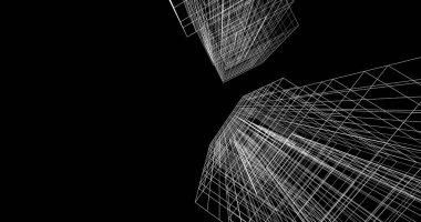 soyut mimari duvar kağıdı tasarımı, dijital konsept arkaplan