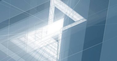 Arkaplanda mimari bina 3d illüstrasyon