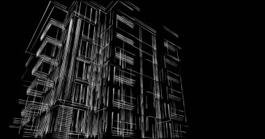 soyut mimari duvar kağıdı tasarımı, dijital konsept arkaplan