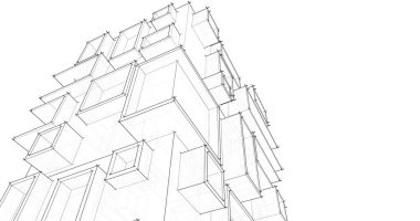 soyut mimari duvar kağıdı tasarımı, dijital konsept arkaplan