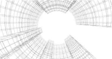 soyut mimari duvar kağıdı tasarımı, dijital konsept arkaplan