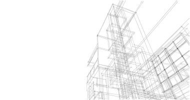 soyut mimari duvar kağıdı tasarımı, dijital konsept arkaplan