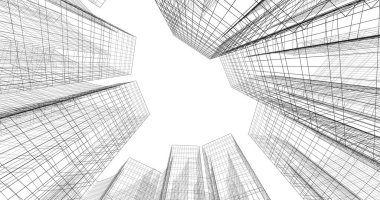 soyut mimari duvar kağıdı tasarımı, dijital konsept arkaplan