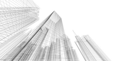 soyut mimari duvar kağıdı tasarımı, dijital konsept arkaplan