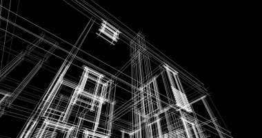 soyut mimari duvar kağıdı tasarımı, dijital konsept arkaplan