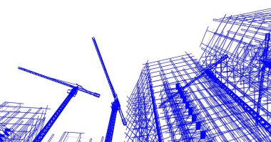 soyut mimari duvar kağıdı tasarımı, dijital konsept arkaplan