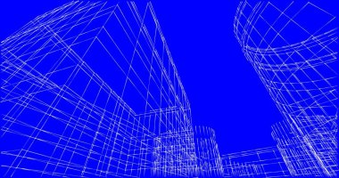 soyut mimari duvar kağıdı tasarımı, dijital konsept arkaplan