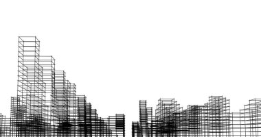 soyut mimari duvar kağıdı tasarımı, dijital konsept arkaplan