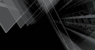 soyut mimari duvar kağıdı tasarımı, dijital konsept arkaplan