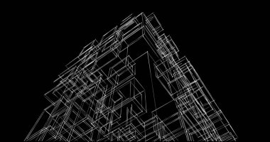 soyut mimari duvar kağıdı tasarımı, dijital konsept arkaplan