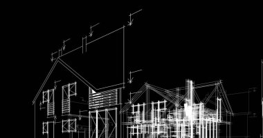 minimal geometrik şekiller, mimari çizgiler