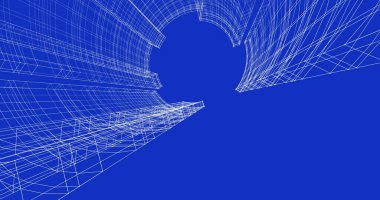 soyut mimari duvar kağıdı tasarımı, dijital konsept arkaplan