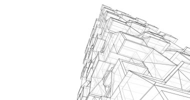 soyut mimari duvar kağıdı tasarımı, dijital konsept arkaplan