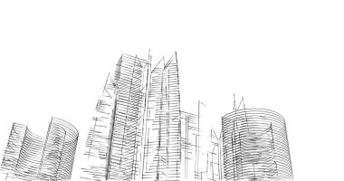 soyut mimari duvar kağıdı tasarımı, dijital konsept arkaplan