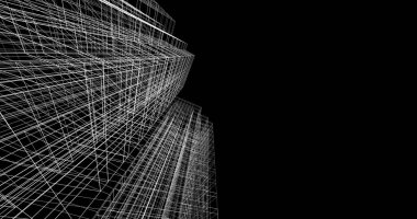 soyut mimari duvar kağıdı tasarımı, dijital konsept arkaplan