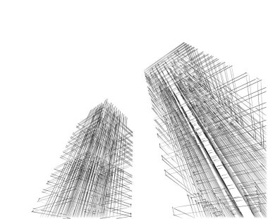 soyut mimari duvar kağıdı tasarımı, dijital konsept arkaplan