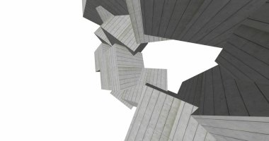 Arkaplanda mimari bina 3d illüstrasyon