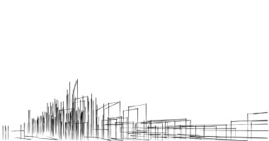 soyut mimari duvar kağıdı tasarımı, dijital konsept arkaplan